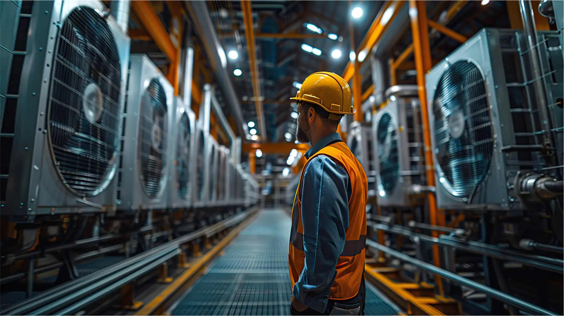 a man wearing a hard hat and vest